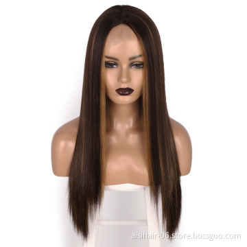 Aisi High colors hightlight to ship wholesale hot selling african cheap for black woman U part lace synthetic natural hair wigs